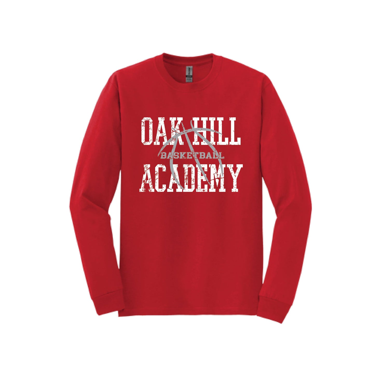 YOUTH Red Basketball Long Sleeve Tee