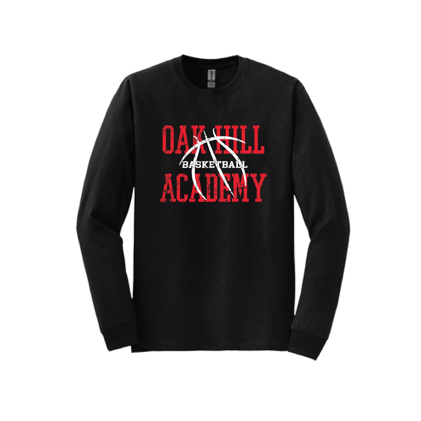 ADULT Black Basketball Long Sleeve Tee
