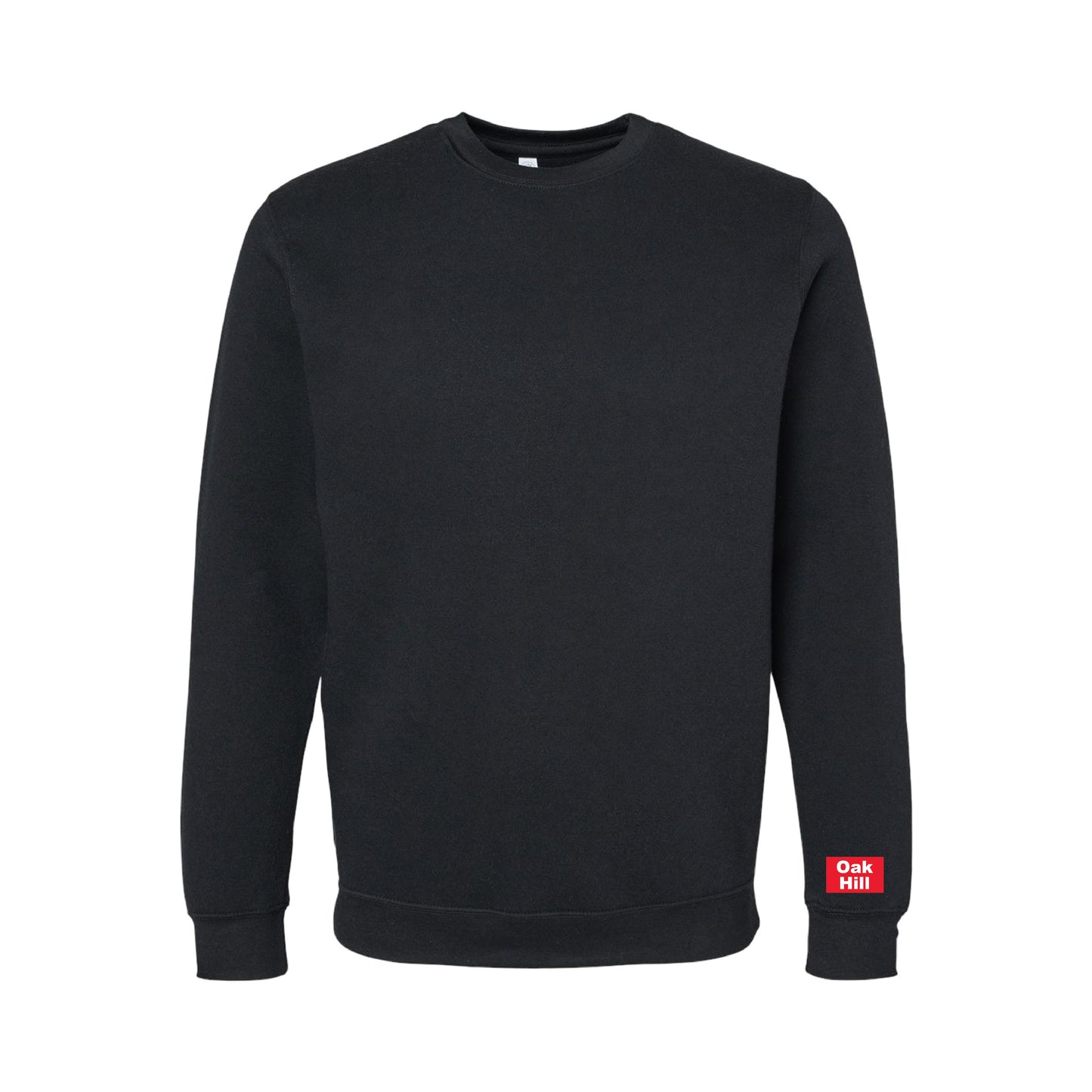 ADULT Woven Patch Sleeve Crewneck Sweatshirt