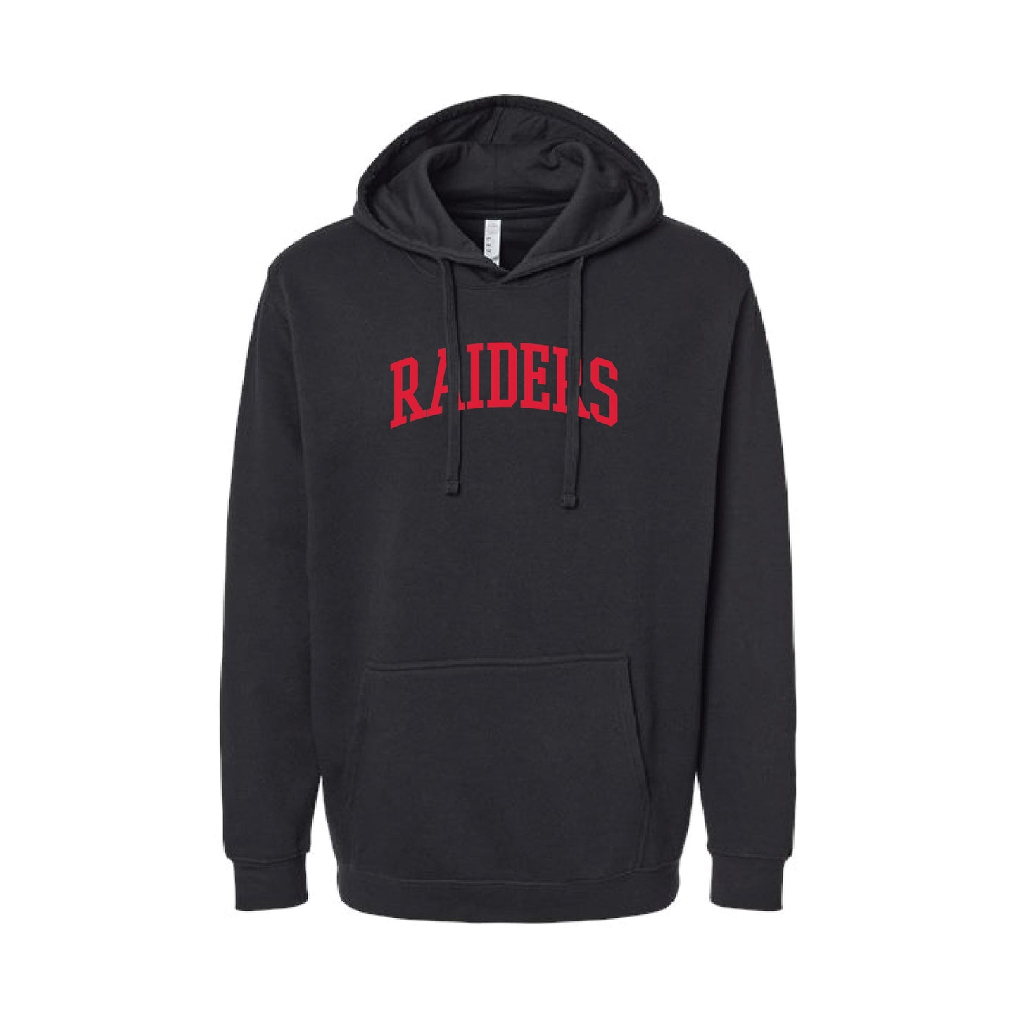 ADULT Raiders Arched Black Hooded Sweatshirts