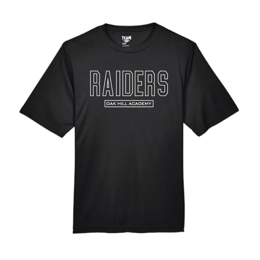 ADULT Raiders Black Zone Performance T-Shirt