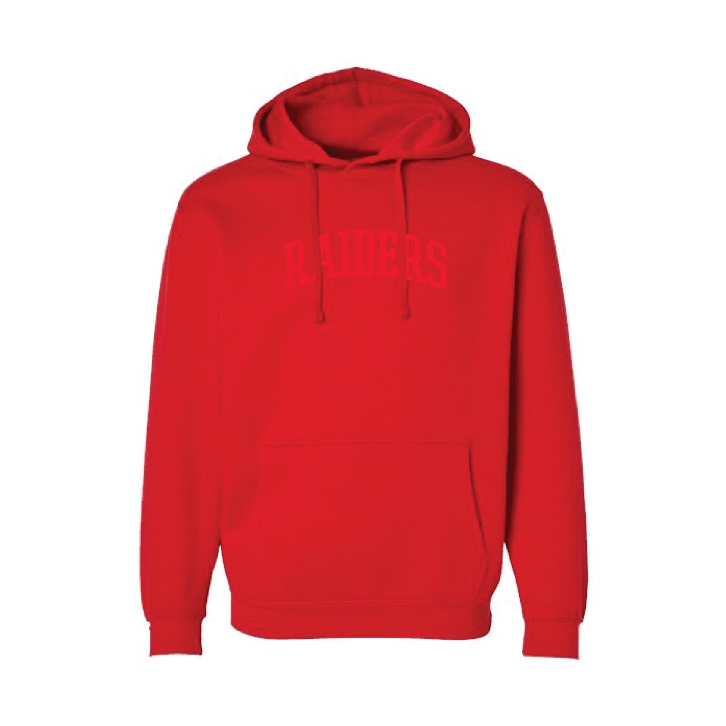 ADULT Raiders Arched Red Hooded Sweatshirts