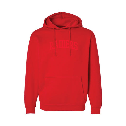 ADULT Raiders Arched Red Hooded Sweatshirts