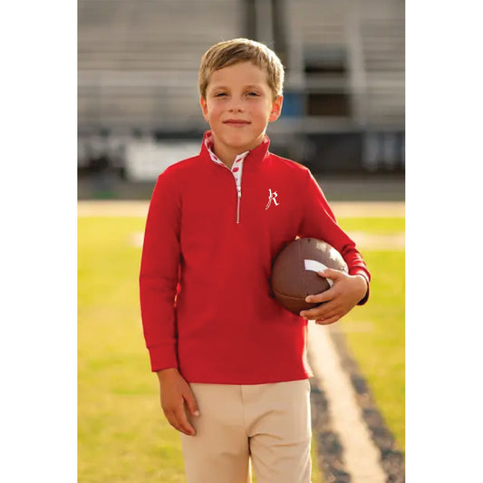 YOUTH Game Day Quarter Zip - Red