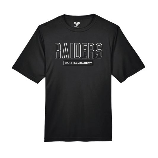 ADULT Raiders Black Zone Performance T-Shirt