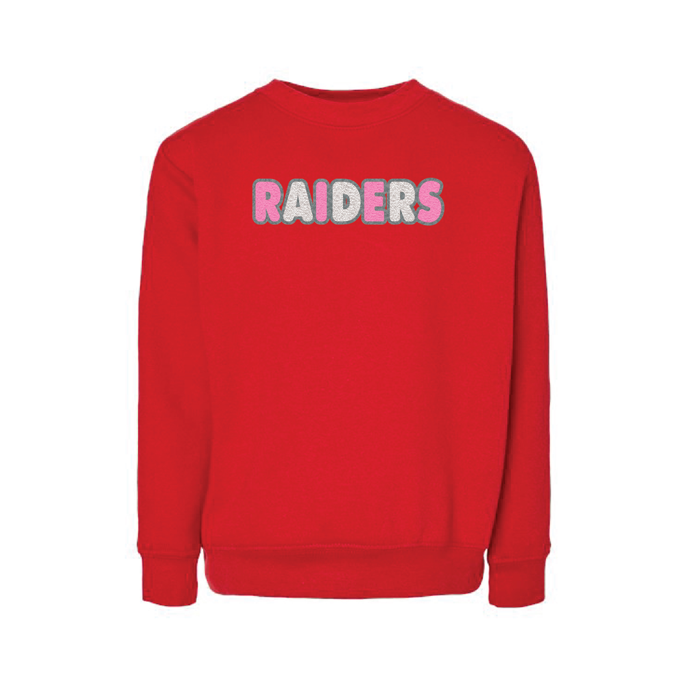 YOUTH Girls Raiders Chenille Patch Sweatshirt