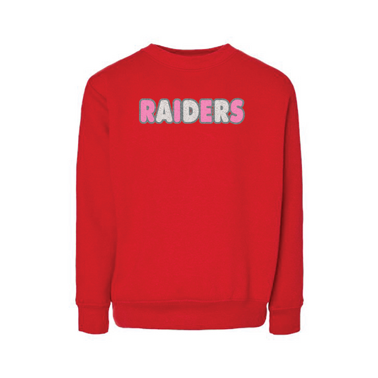 YOUTH Girls Raiders Chenille Patch Sweatshirt