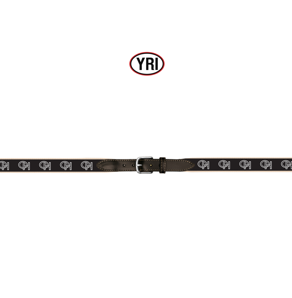 YOUTH Double Stitched Ribbon Tab Belt