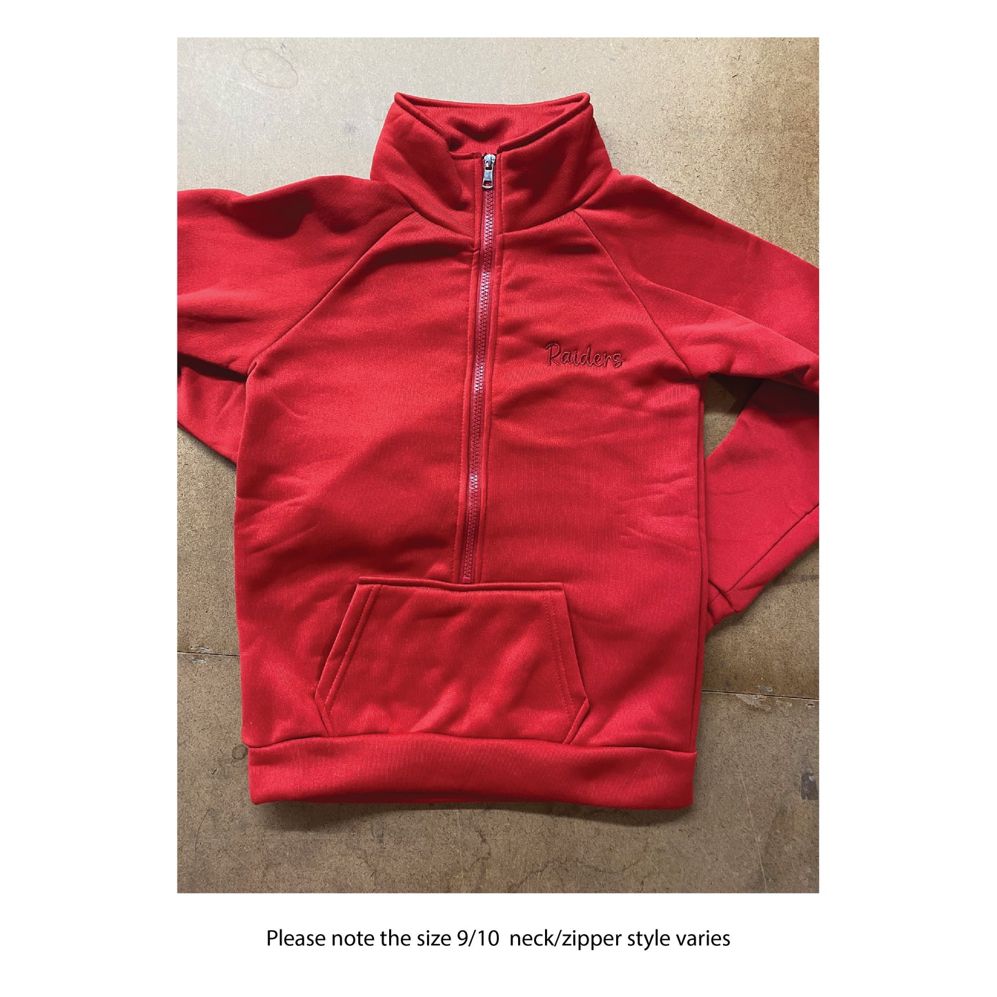 YOUTH Girls Half Zip Sweatshirt Solid Fleece